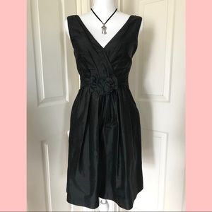 WHBM Black Silk Cocktail or Party Dress Size 2